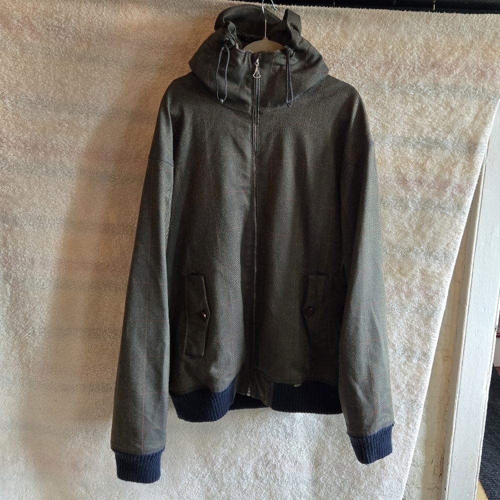 Holden Men's Hooded Winter Jacket - Olive Green Tweed